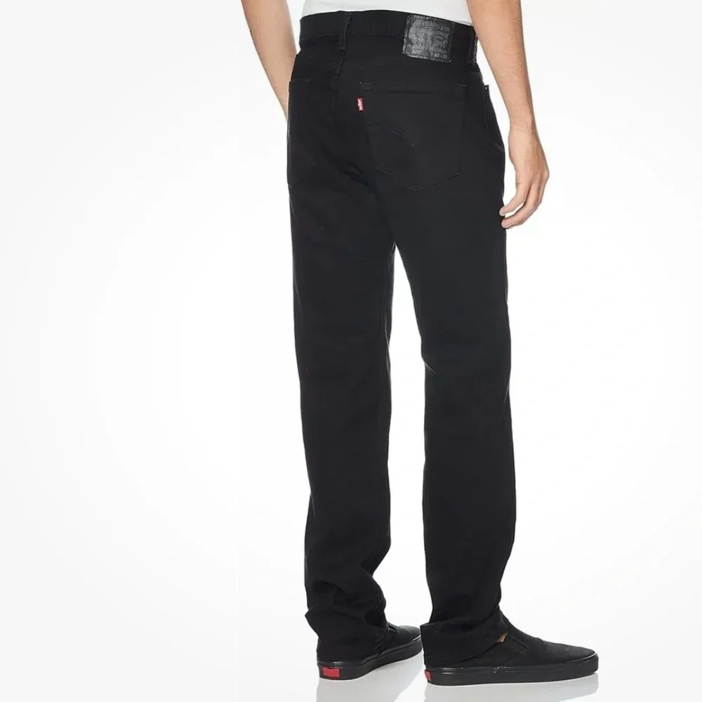 LEVIS Native Cali Black Stretch 505 regular straight leg jeans size various